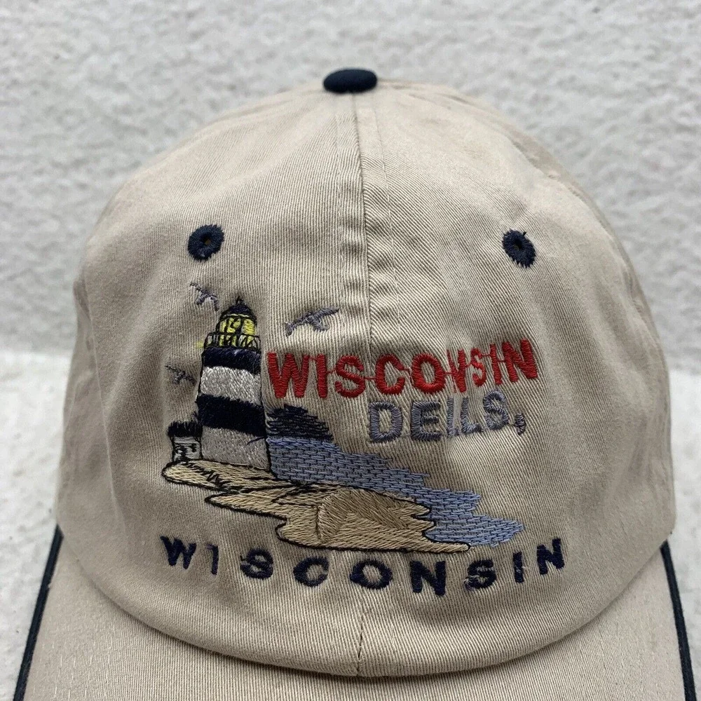 Dells Wisconsin Fitted Hat Unisex Adults S/M Small Medium Lighthouse Great Lakes